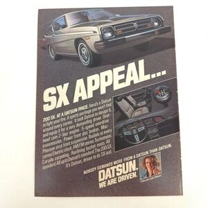 Vintage 1978 Datsun 200SX Print Ad Coupe Sports Car Show Display Advertising